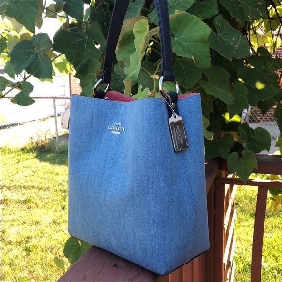 Coach Handbags - COACH 91136 TOWN DENIM BUCKET BAG